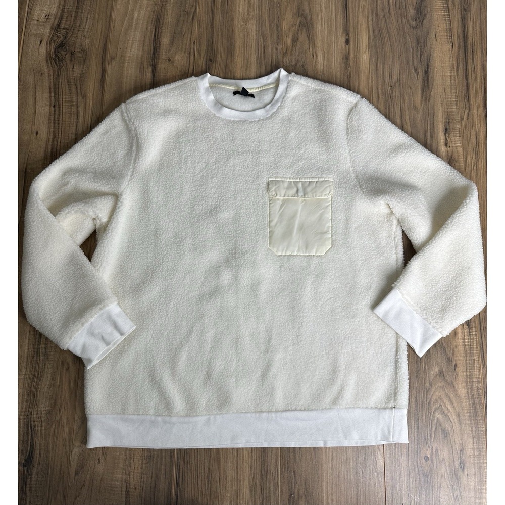 Men's ALFANI Crew Neck Pullover Sweater Size XL White‎ Fleece
